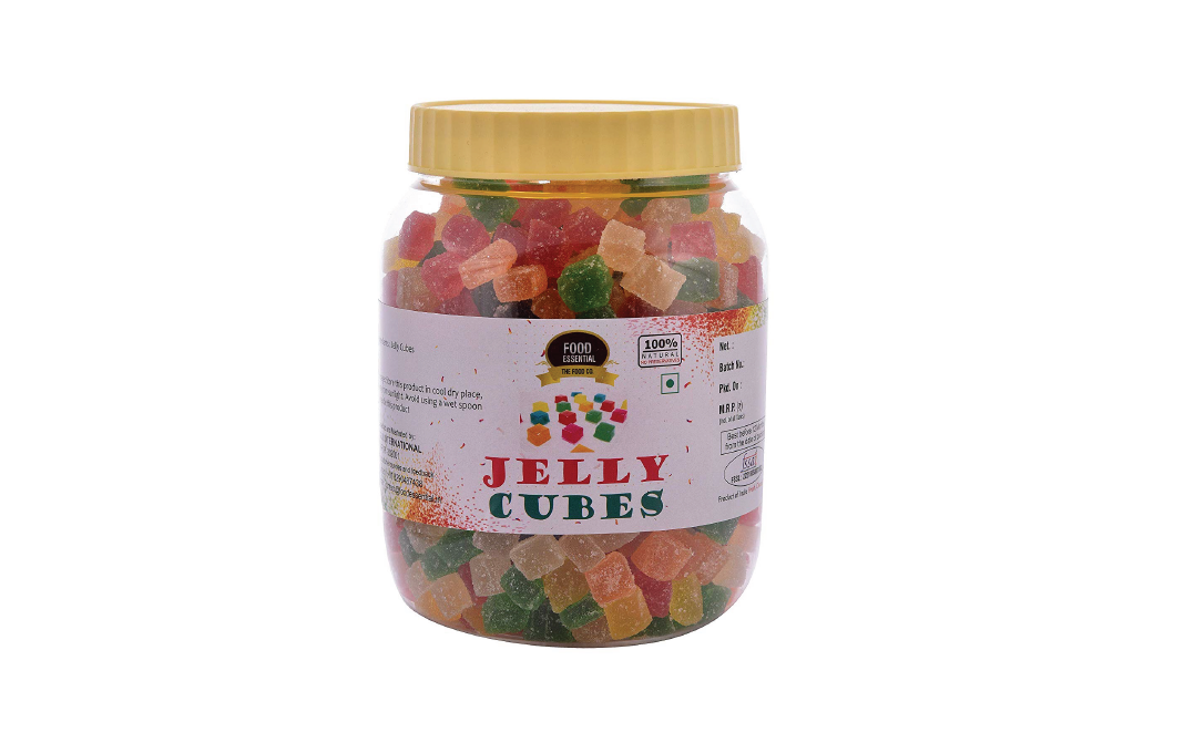 Food Essential Jelly Cubes    Plastic Jar  500 grams